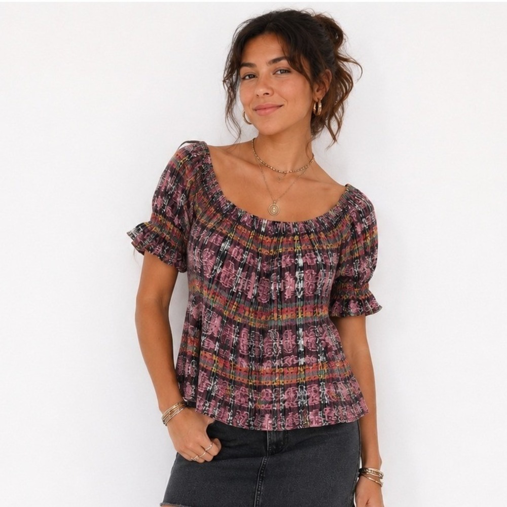Marianne Antic Pour Nouvelles Guatemala Handwoven Top‎ Size 3X Artsy Earthy Luxe